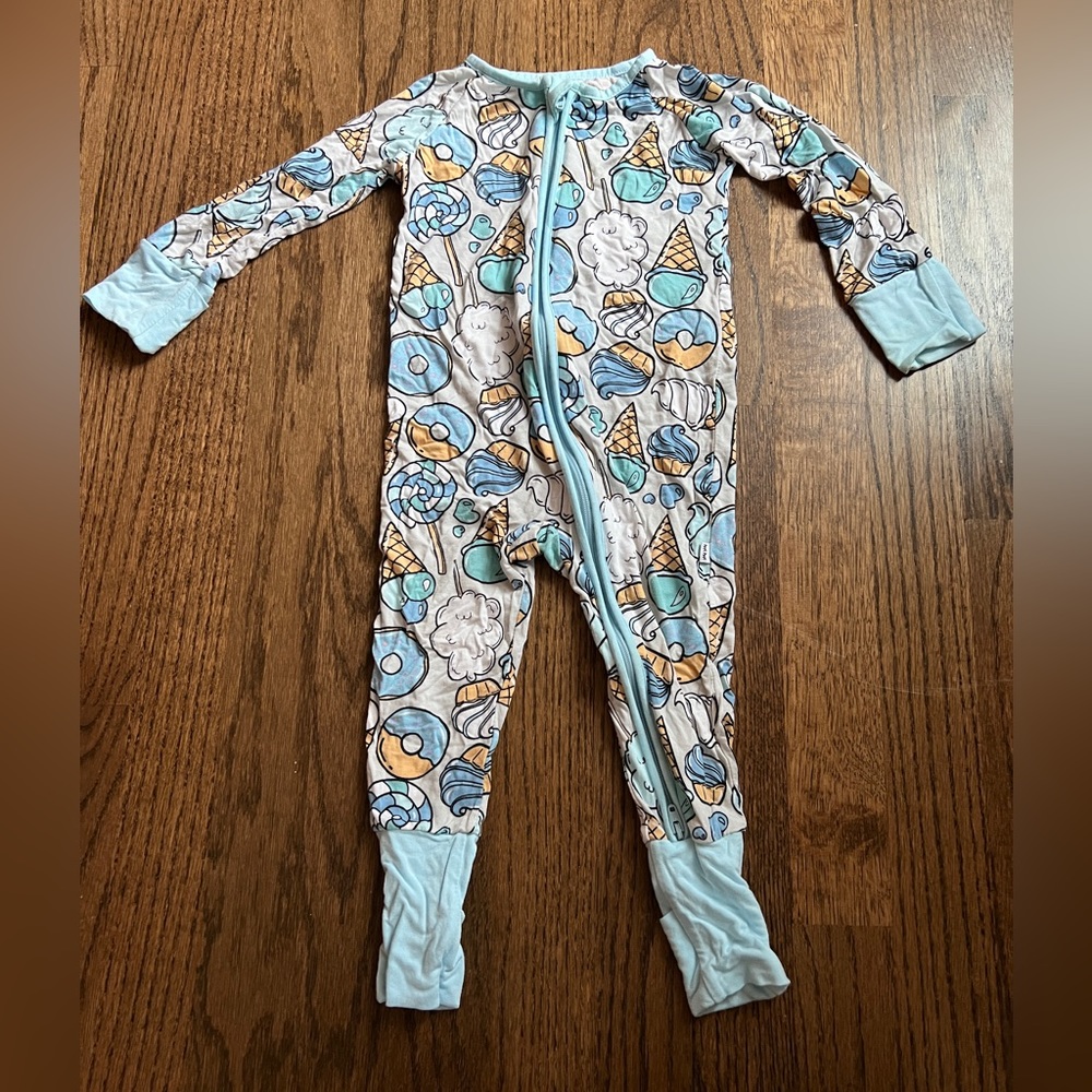 Little Sleepies (blue donut/ice cream) size 6-12 months